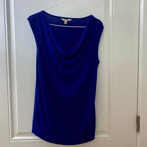 Banana Republic Royal Blue Cowl Neck Tank Top